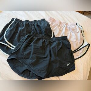 Nike Black and Light Pink Running Shorts